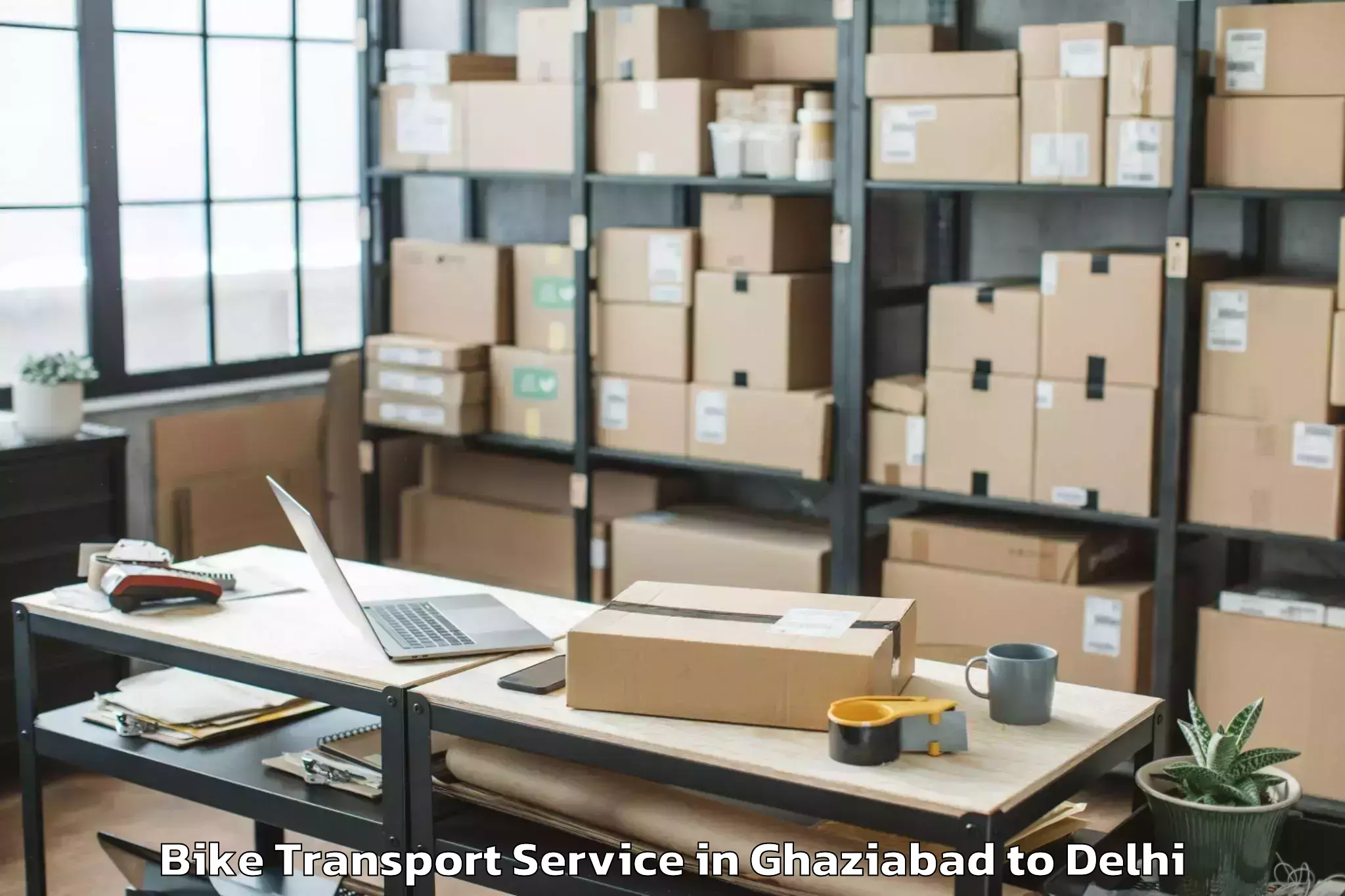 Professional Ghaziabad to Delhi Airport Del Bike Transport